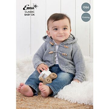 Emu Classic Baby DK Duffle Coat 1066 Knitting Pattern PDF  1 to 4 Years