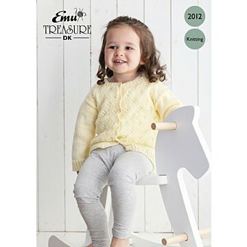 Emu Treasure DK Classic Child's Lace Cardigan 2012 Knitting Pattern  1 to 4 Years