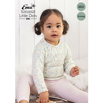 Emu Treasure Little Dots DK Child's Gansey-Style Sweater 2021 Knitting PDF  2 to 6 Years