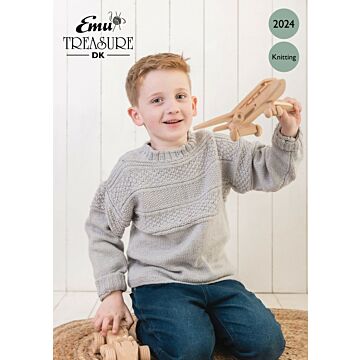 Emu Treasure DK Child's Guernsey Style Sweater 2024 Knitting Pattern  To Fit Chest 20 -24"