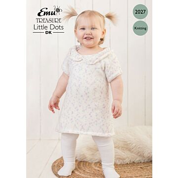 Emu Treasure Little Doits DK Child's Dotty Dress 2027 Knitting Pattern  12 Months to 4 Years