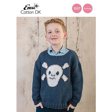 Emu Cotton DK Child's Pirate Jumper 3007 Knitting Pattern  2 to 6 Years