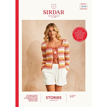 Sirdar Stories DK Candy Chic Cardigan 10748 Knitting Pattern Download