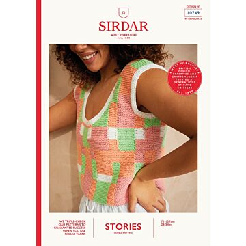 Sirdar Stories DK Staycation Top 10749 Knitting Pattern Download