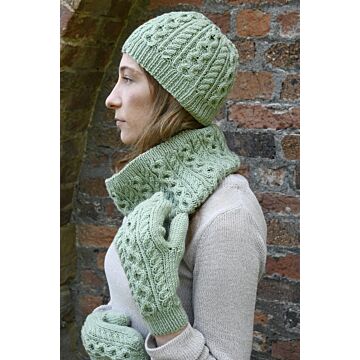 Cabled Cowl, Hat and Accessories Knitting Pattern by Sarah Murray in WoolBox Imagine Classic DK