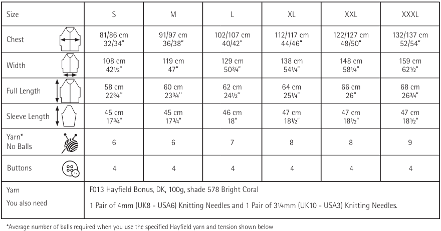 10594 size chart