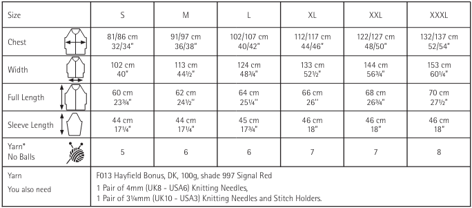 10598 size chart