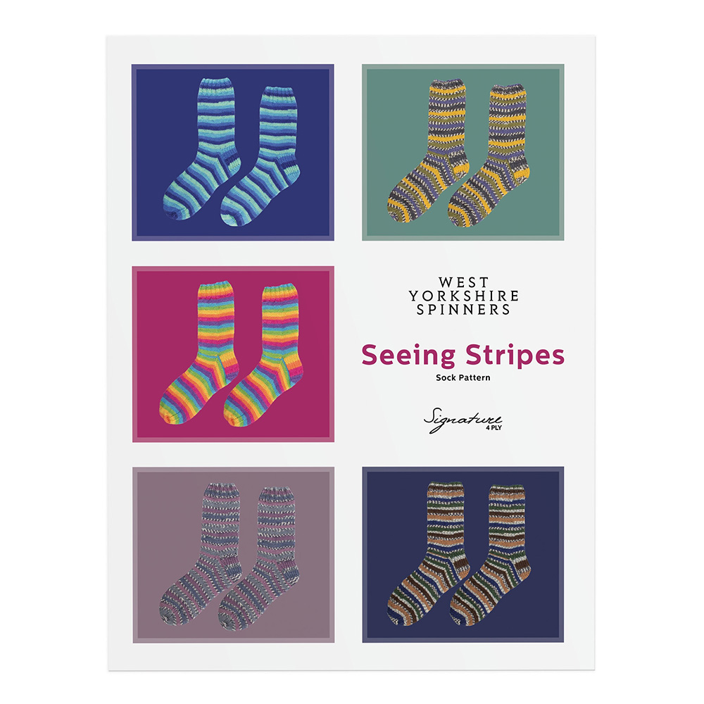 Image of WYS Knitting Pattern Seeing Stripes Socks Signature 4 Ply 