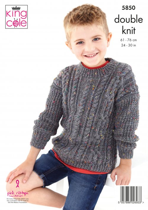 Image of King Cole Big Value Tweed DK Cardigan and Sweater