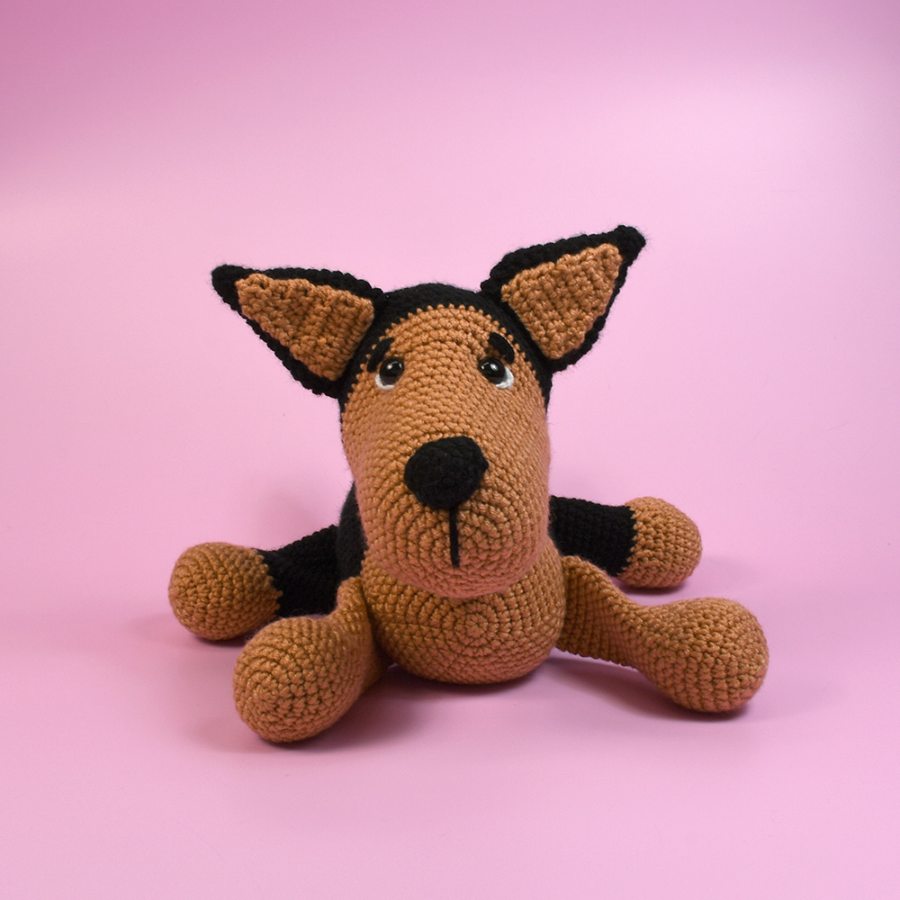 Image of WoolPups German Shepherd Crochet n WoolBox Imagine Classic Anti-Pilling DK